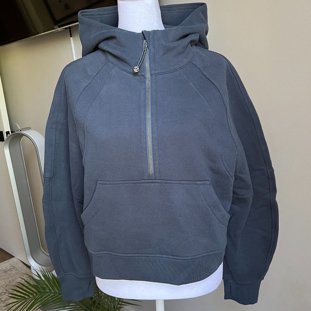 Scuba Oversized Half-Zip Hoodie XS/S - Iron Blue